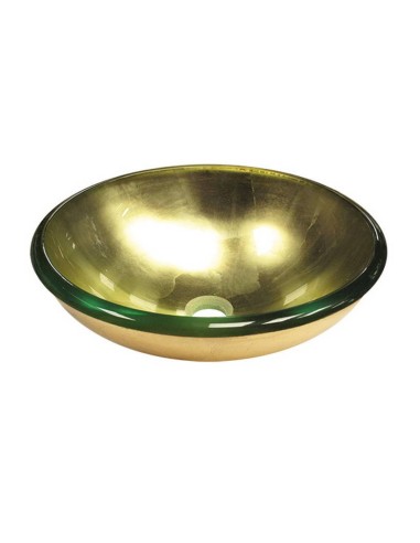 Hydre - Lavabo tondo cristallo oro